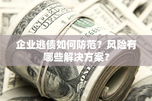 济南企业逃债如何防范？风险有哪些解决方案？